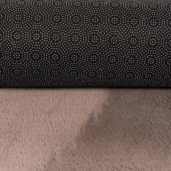 Teppich taupe samtig weich Hasenfell-Optik mit sanftem Glanz