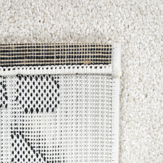 Flauschiger Teppich mit modernen Flachgewebe Mustern geometrisch
