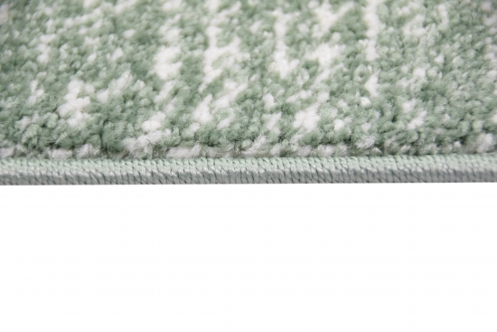 Designer und Moderner Teppich Wohnzimmerteppich Kurzflor Uni Design in Grün