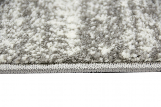 Designer und Moderner Teppich Wohnzimmerteppich Kurzflor Uni Design in Grau