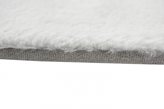 Teppich Kunstfellteppich Hochflor Faux Fur Hasenfell uni silber