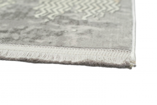 Wollteppich Designerteppich Teppich abstrakt aus Naturfasern in beige grau creme
