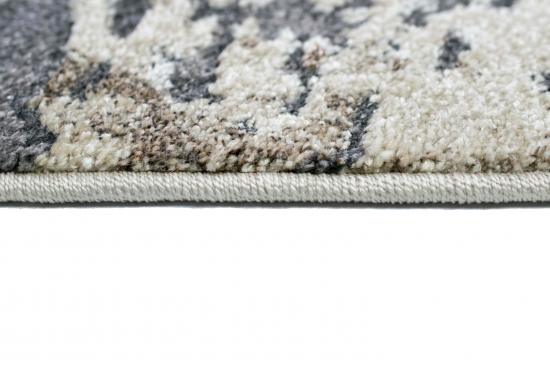 Moderner Designerteppich im Marmor Design in grau beige