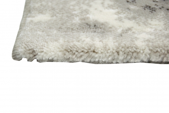 Designer und Moderner Teppich Wohnzimmerteppich in Beige Creme Grau