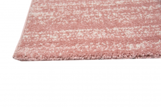 Designer und Moderner Teppich Wohnzimmerteppich Kurzflor Uni Design in Rosa
