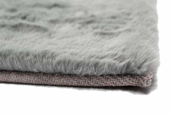 Teppich Shaggy Kunstfellteppich Hochflor Teppich Faux Fur Flokati in anthrazit