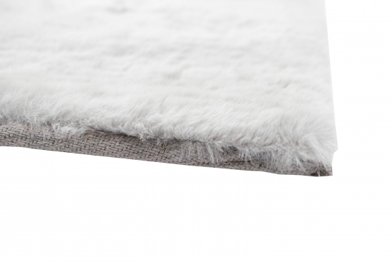 Teppich Shaggy Kunstfellteppich Hochflor Teppich Langflor Teppich Flokati in grau