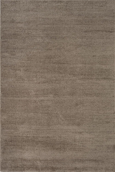 Kurzflor Teppich Taupe mit weicher Wolloptik für gemütliche Räume