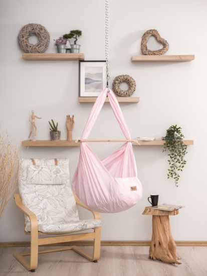 Einschlafhilfe Baby-Traum FEDERWIEGE für optimalen Schlafkomfort in rosa