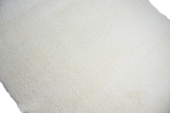Preview: Shaggy Teppich Micro Polyester Hochflor Langflor Teppich Wohnzimmer Teppich Gemustert in Uni Design Creme