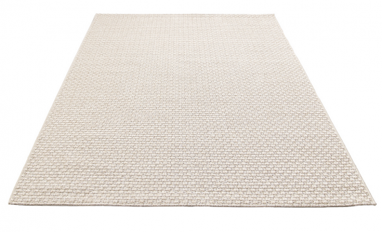 In- & Outdoorteppich Terrasse wetterfest kurzflor einfarbig in beige