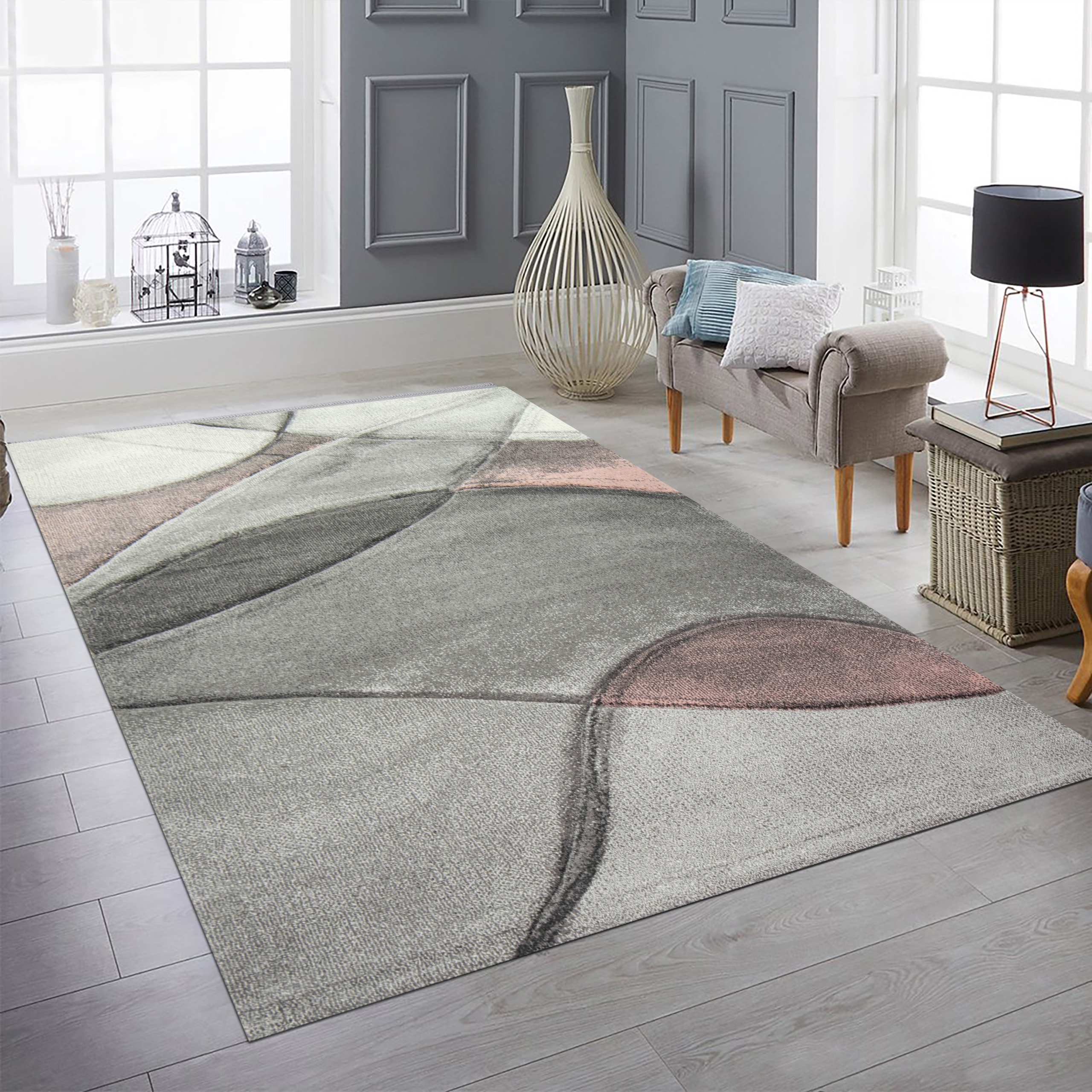 Teppich-Traum Tapijt modern tapijt woonkamer designer tapijt in grijs