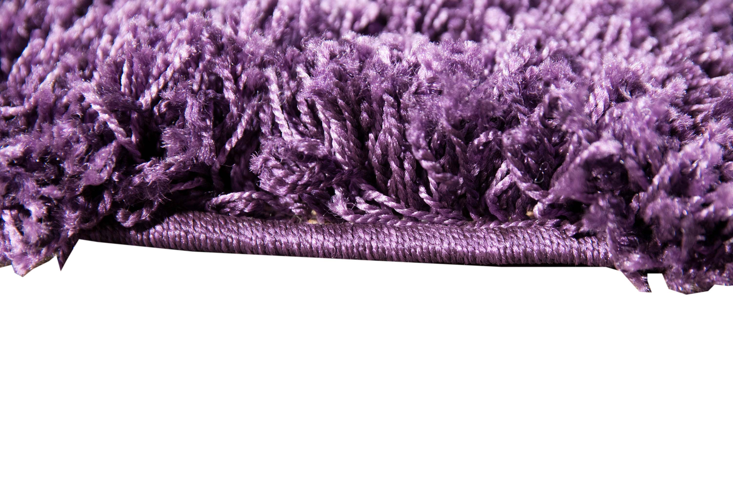 Hochflor Hochwertiger Teppich UNI SHAGGY Modern Violett Schwarz 240cm x 330cm 