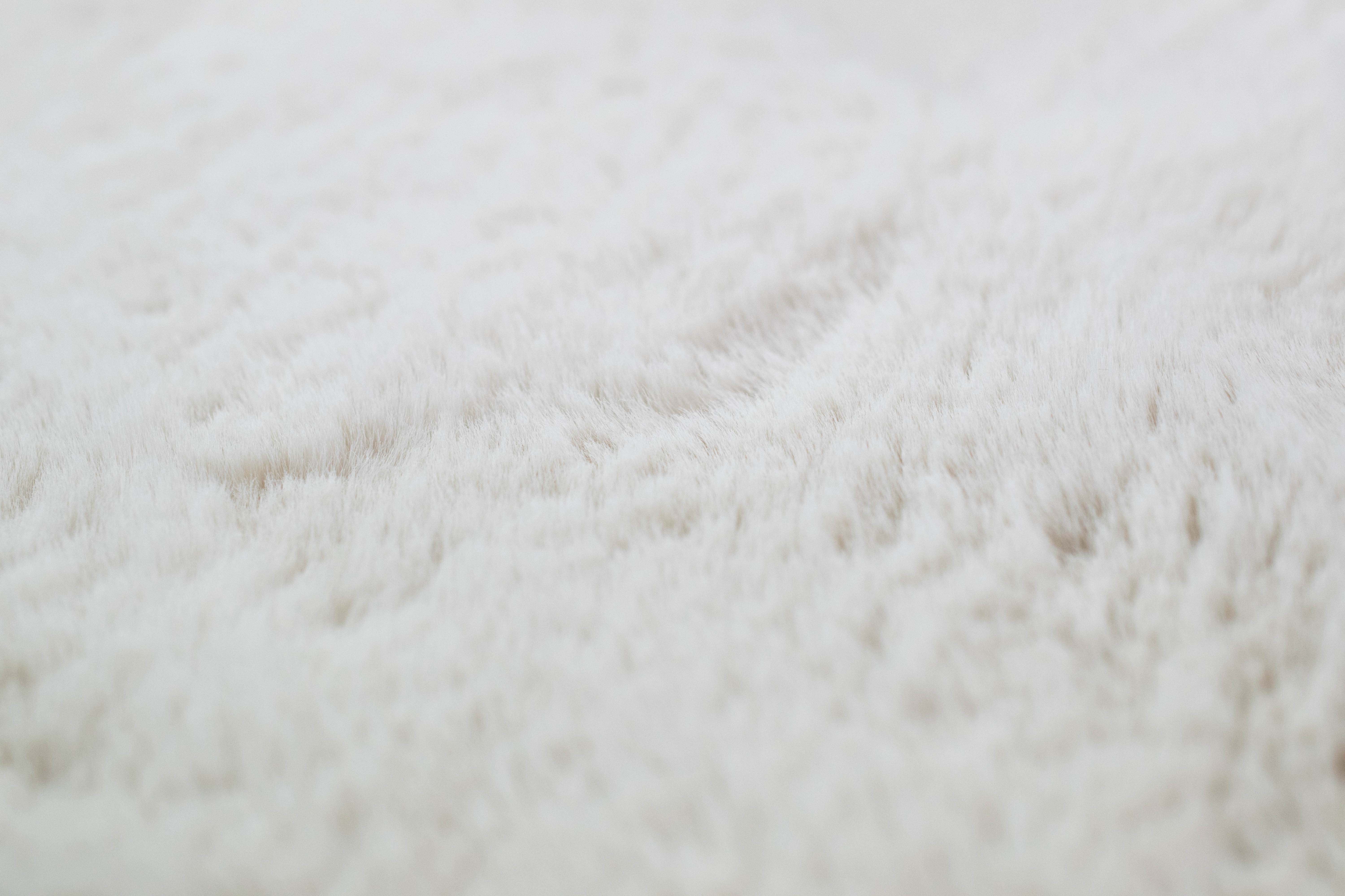 Teppich Kunstfellteppich Hochflor Faux Fur Hasenfell uni Farbe beige 