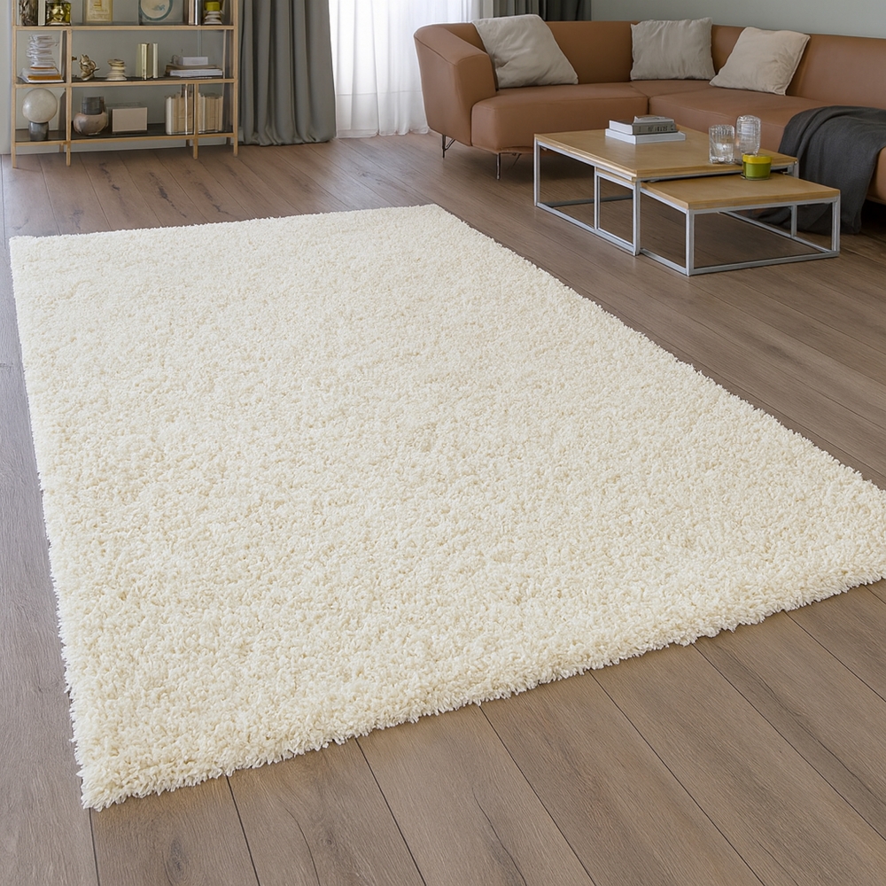 Shaggy Teppich in Creme für Wohnzimmer und Schlafzimmer – kuschelig weich und stilvoll Shaggy Teppich in Creme für Wohnzimmer und Schlafzimmer – kuschelig weich und stilvoll
