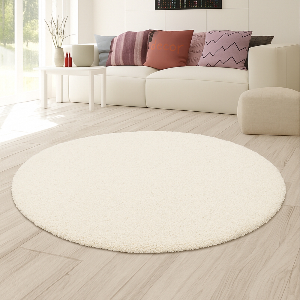 Shaggy Teppich in Creme für Wohnzimmer und Schlafzimmer – kuschelig weich und stilvoll Shaggy Teppich in Creme für Wohnzimmer und Schlafzimmer – kuschelig weich und stilvoll