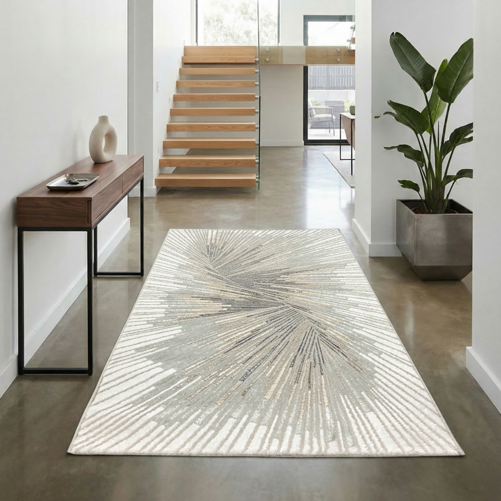 Der strahlende Abstrakt-Muster-Teppich mit Glanzfasern