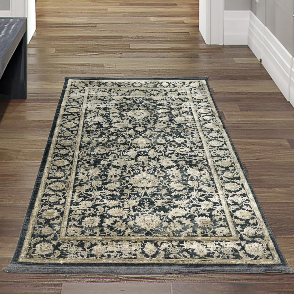 Orientalischer Blumendesign Teppich in Beige