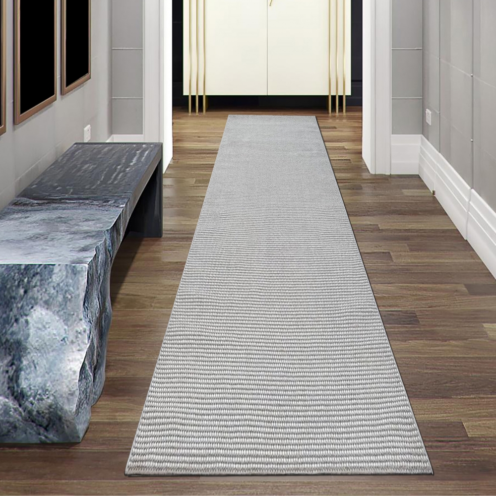 Wohnzimmer Kurzflor Teppich Pflegeleicht mit modernem Design in grau