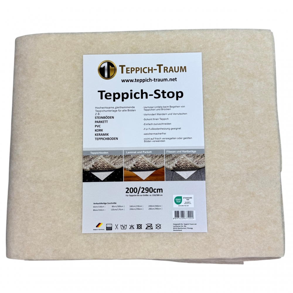 Antirutschmatte beige weich zuschneidbar Fußbodenheizung oeko-tex zertifiziert