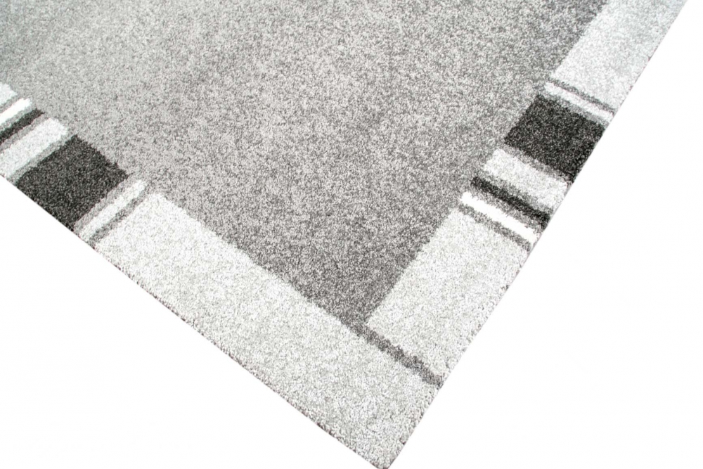 Designer Teppich Moderner Teppich Wohnzimmer Teppich Kurzflor Teppich Barock Design Grau Beige