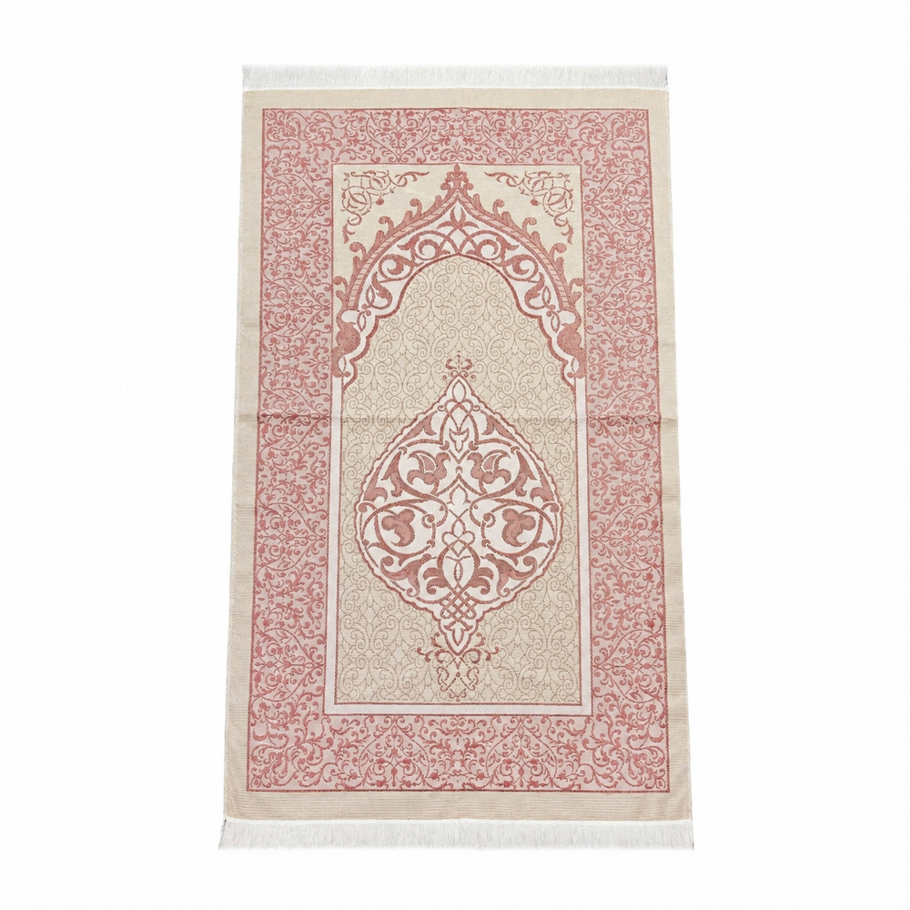 Gebetsset Rosa mit langem Gebetskleid Teppich und Perlenkette