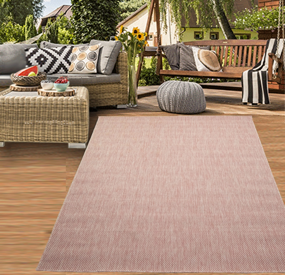In- & Outdoor Teppich Sisal Optik Terrasse Küche Wohnzimmer Balkon Unidesign rosa