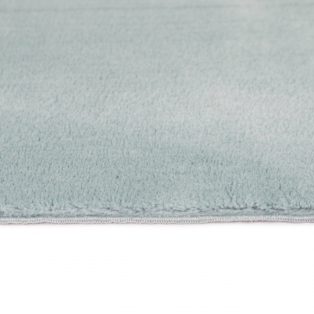 Shaggy Teppich mit Hoch- & Langflor | waschbar | in blau