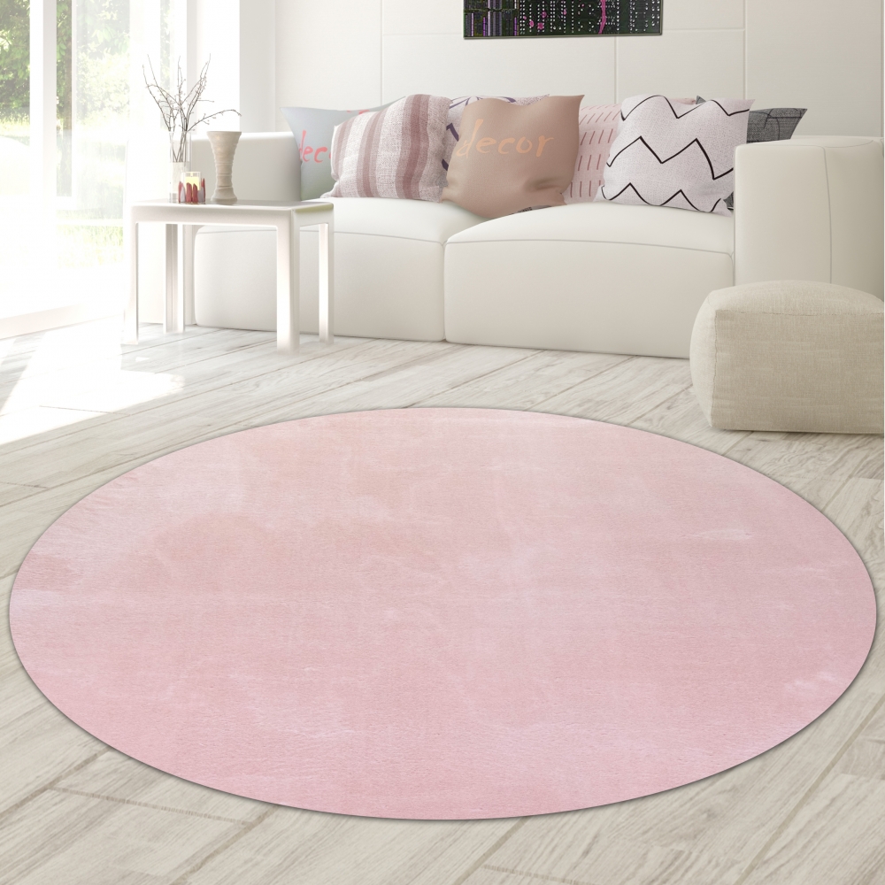 Shaggy Teppich Wohnzimmer weicher Hoch- & Langflor Flokati Badezimmer waschbar in rosa