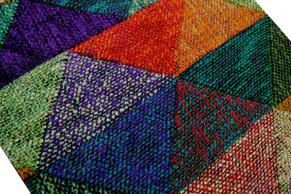 Designer und Moderner Teppich Marokkanisches Muster Multi