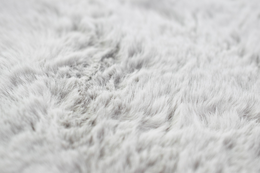 Teppich Kunstfellteppich Hochflor Faux Fur Hasenfell uni silber