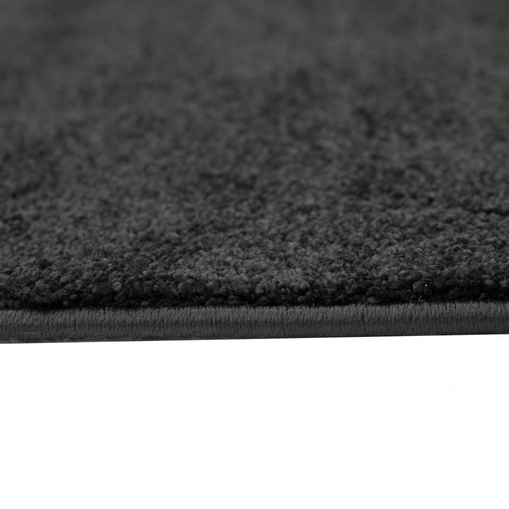 Designer Teppich einfarbig schwarz