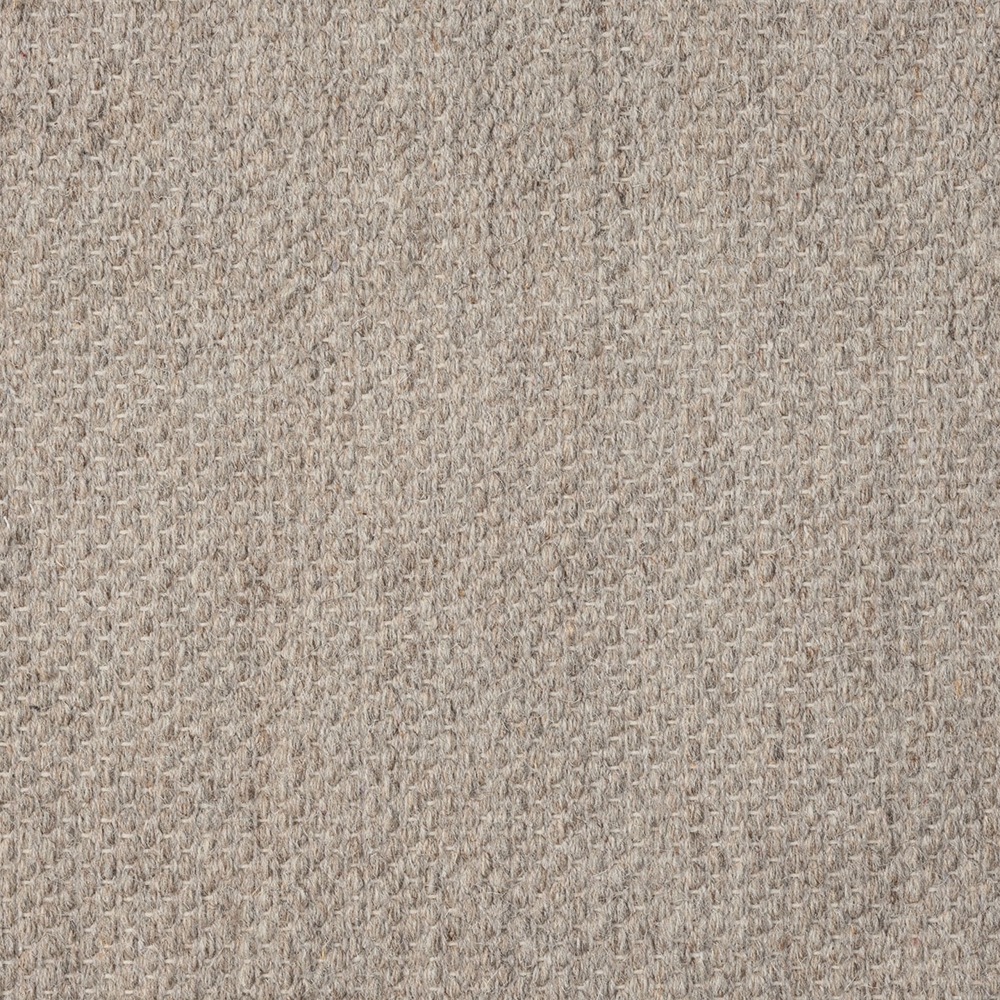 Luxuriöser handgewebter Wollteppich Uni Design in beige