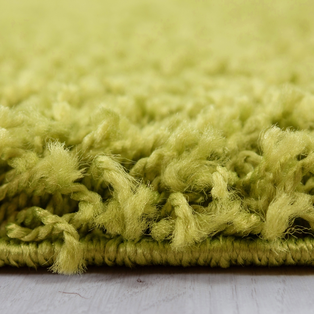 Shaggy Teppich in Naturgrün für Wohnzimmer und Schlafzimmer – weich, gemütlich und stilvoll
