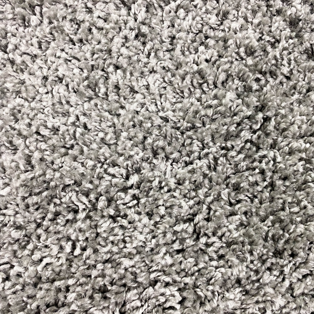 Hochflor Teppich Karo Muster in Flieder, Grau und Creme