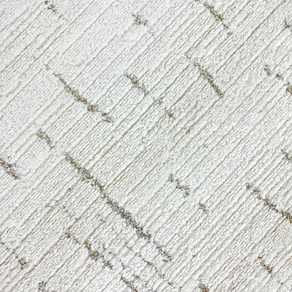 Teppich Wohnzimmer Schlafzimmer Strich Muster kuschelig creme mit beige/braunen Streifen