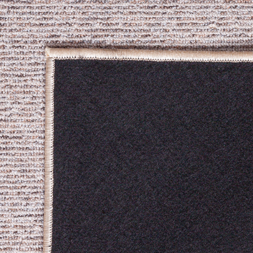 Flachgewebe-Teppich im schlichten einfarbigen Design in beige