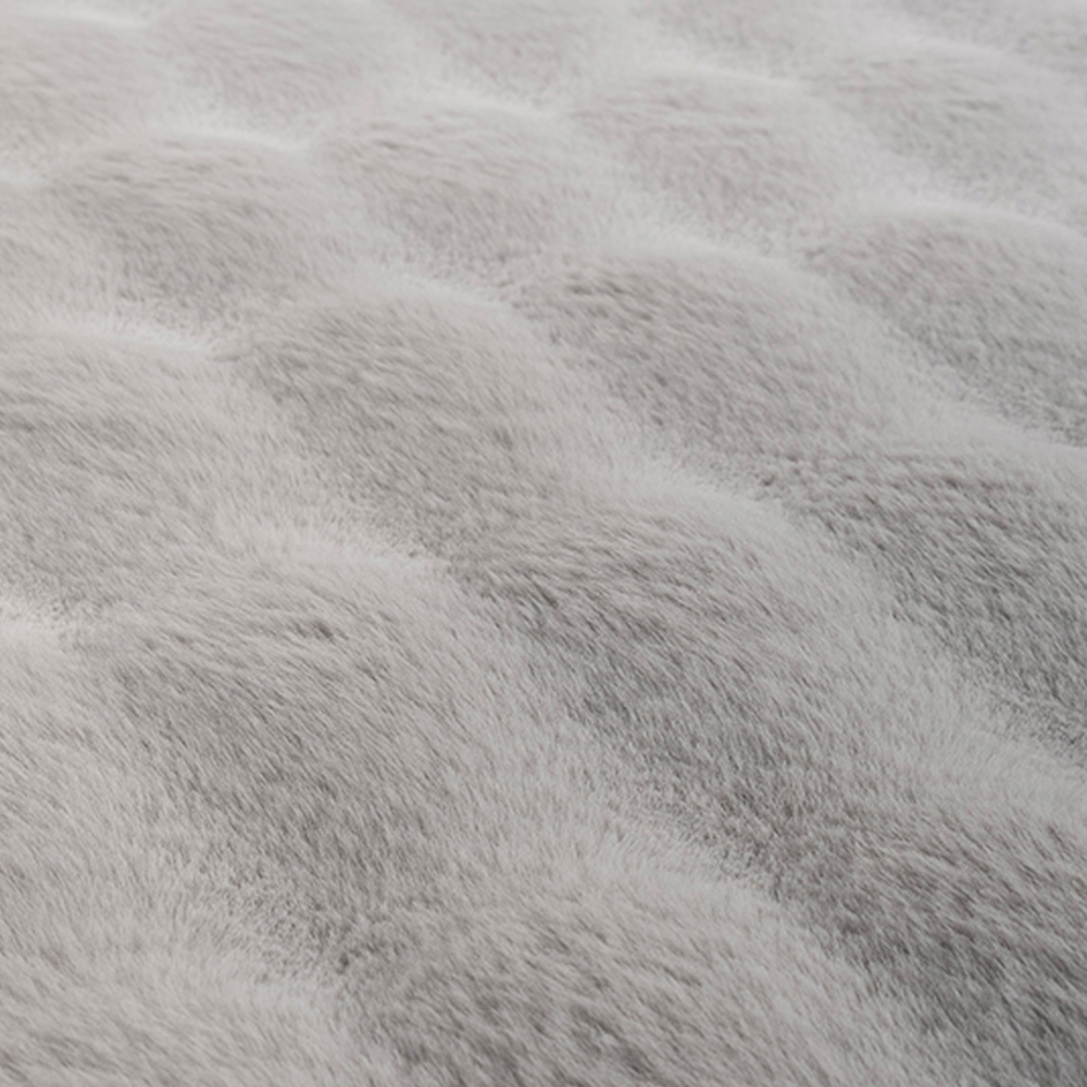 Teppich Wohnzimmerteppich flauschig antirutsch Höhen Effekt mit Bubbleform in grau