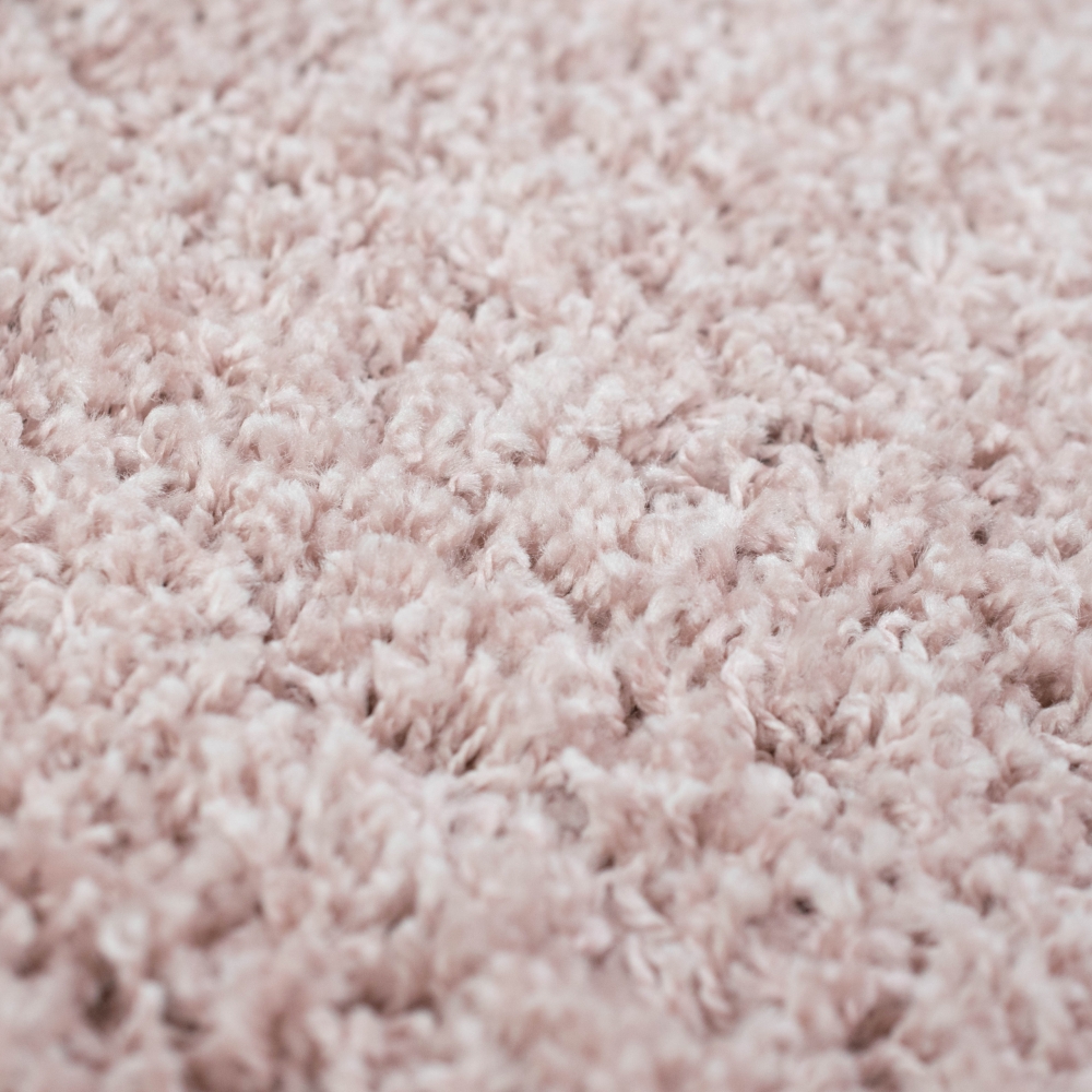 Flauschiger Shaggy Teppich in rosa