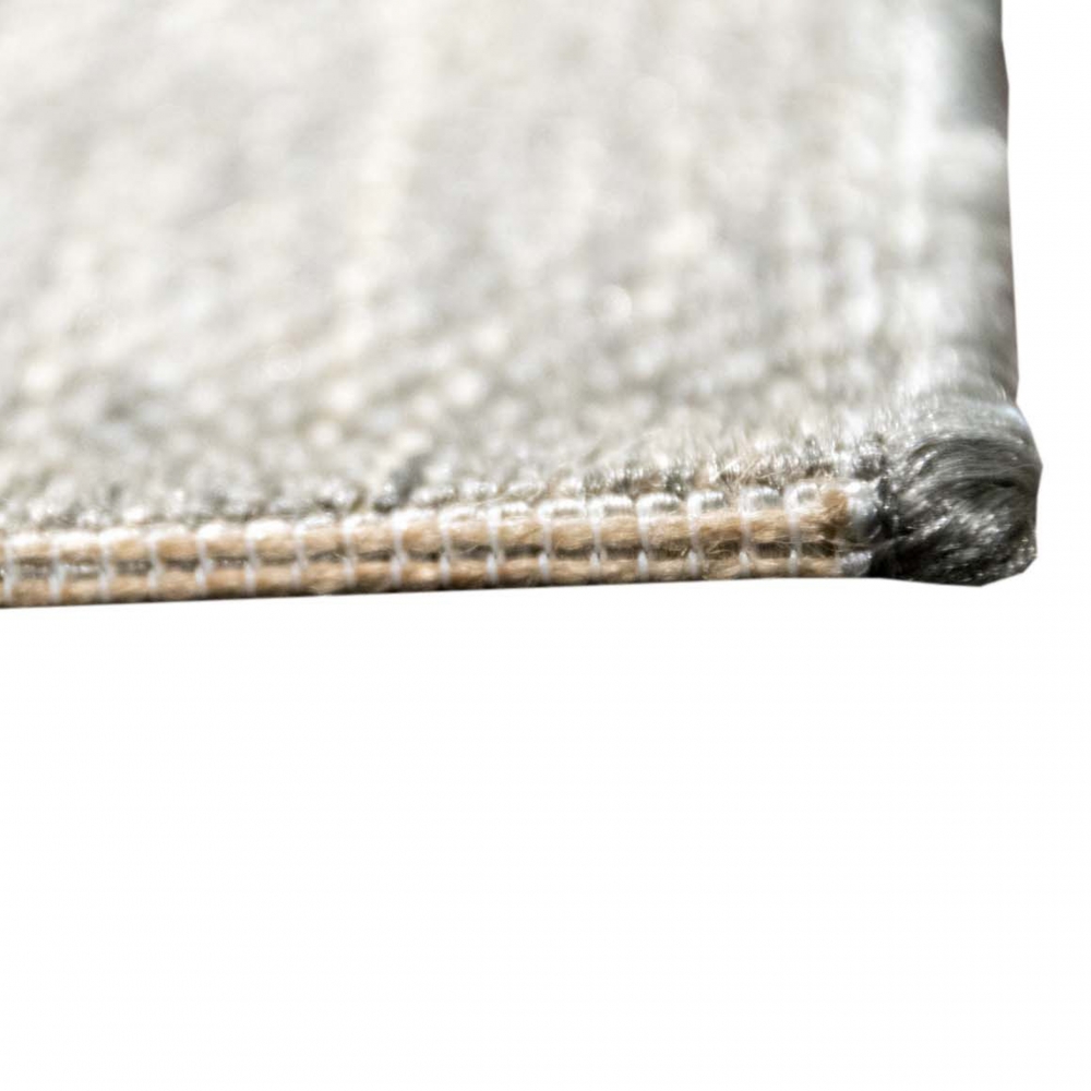 Teppich Sisal Optik Küchenteppich moderner Läufer Flachgewebe gestreift grau