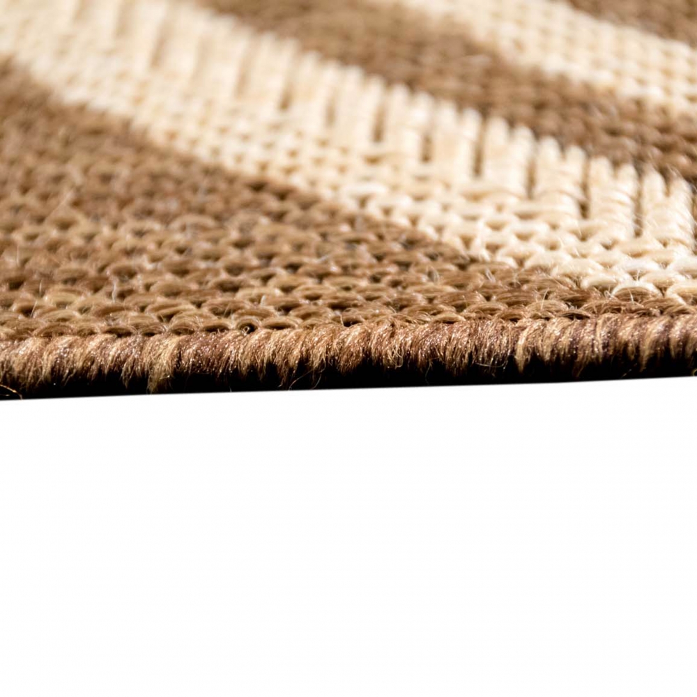 Küchenteppich Sisal moderner Küchenläufer flachgewebt Coffee Mocha Espresso Braun Beige