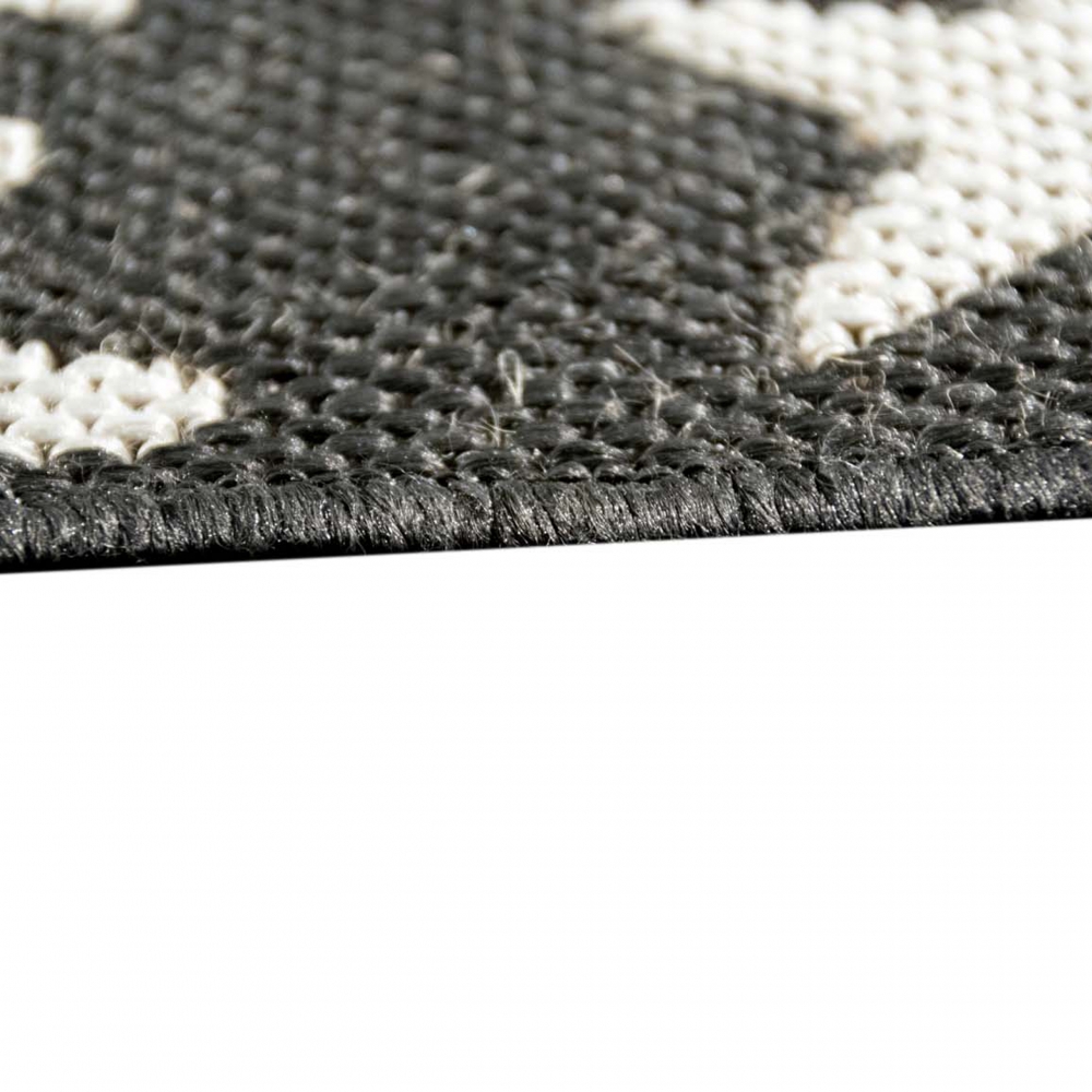 Küchenteppich Sisal moderner Küchenläufer flachgewebt Coffee Mocha Espresso Schwarz