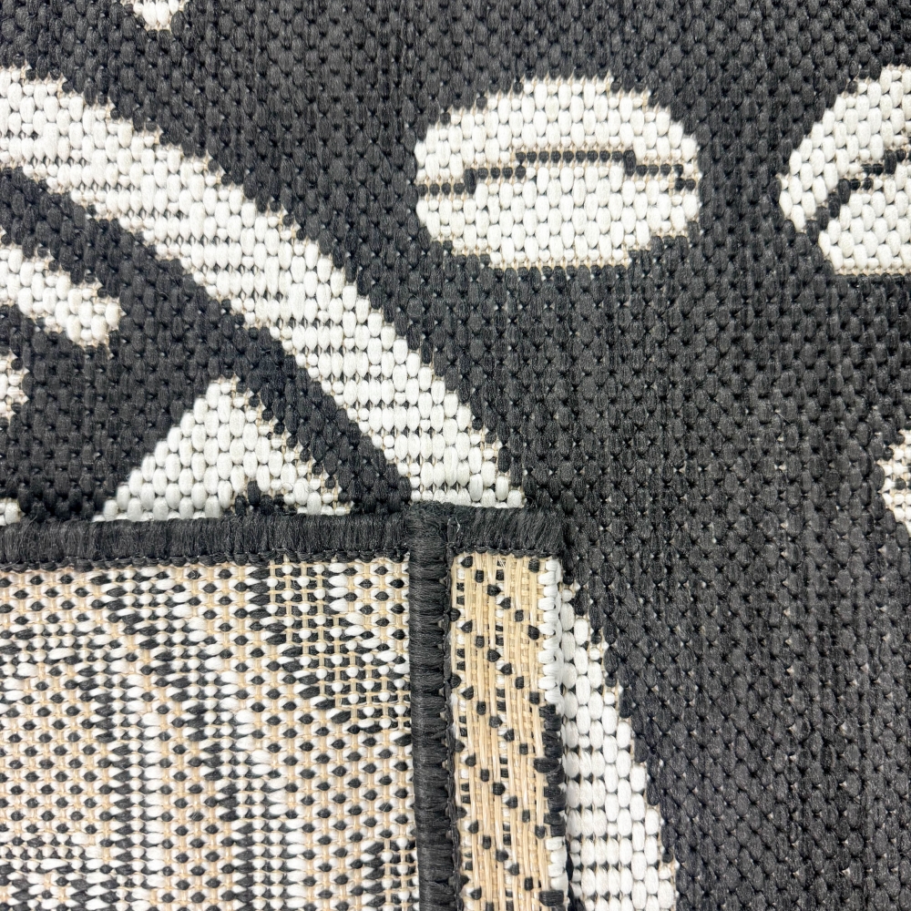 Küchenteppich Sisal moderner Küchenläufer flachgewebt Coffee Mocha Espresso Schwarz
