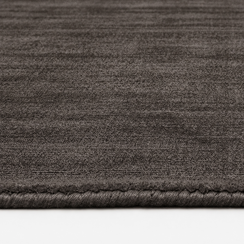 Wohnzimmerteppich Handgefertigt Viskose Elegant Taupe