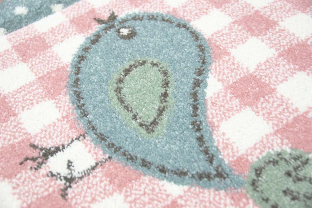 Kinderteppich Spielteppich Karo Design Pastell Bunt