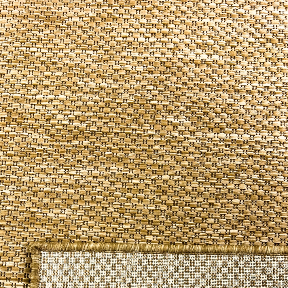 Moderner In- und Outdoorteppich wetterbeständig im Unistil in Beige