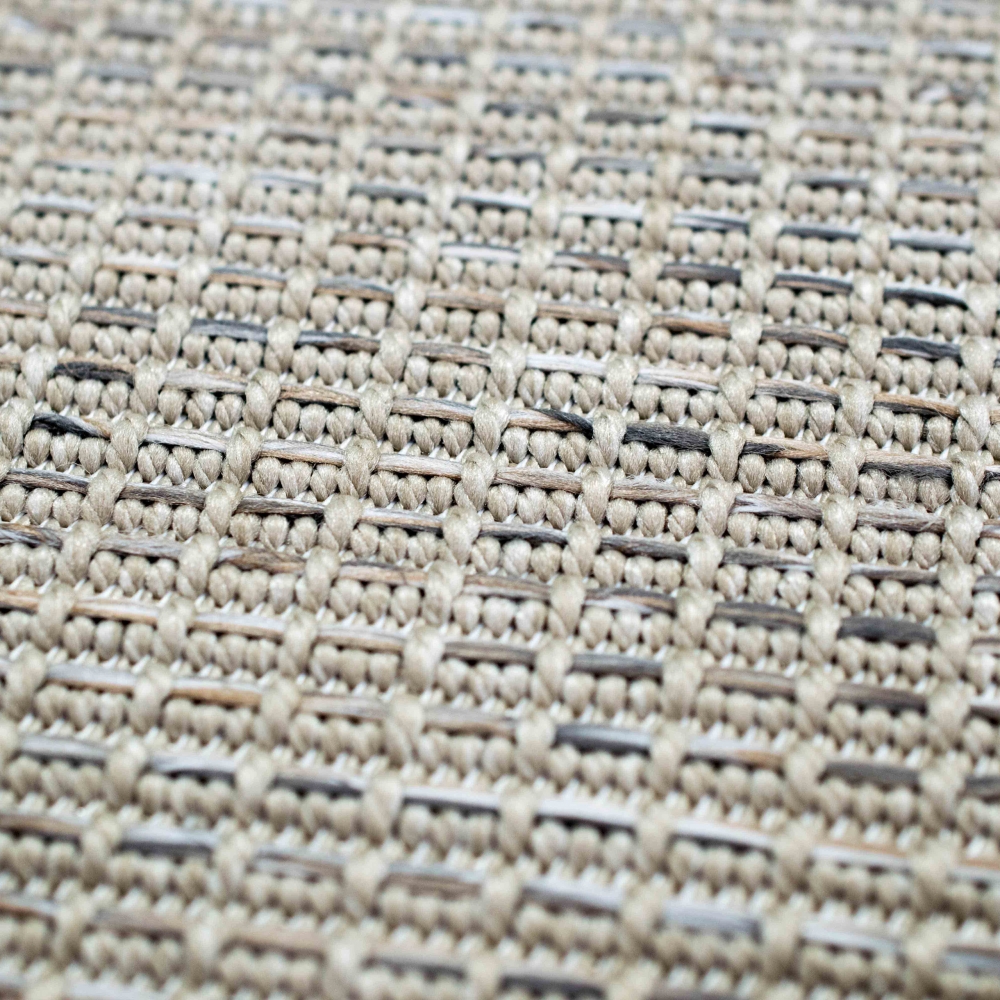 In- & Outdoor Teppich Sisal Optik Küche Wohnzimmer Terrasse Balkon – beige grau