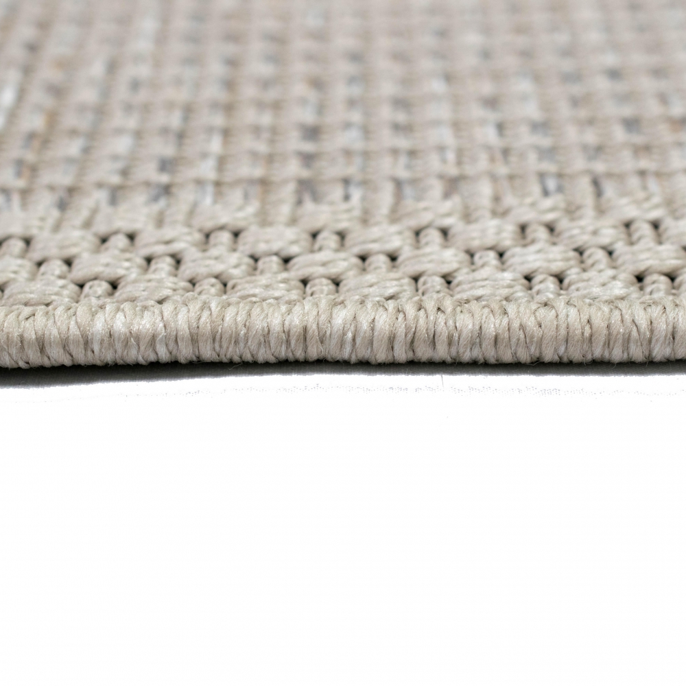 In- & Outdoor Teppich Sisal Optik Küche Wohnzimmer Terrasse Balkon – beige grau