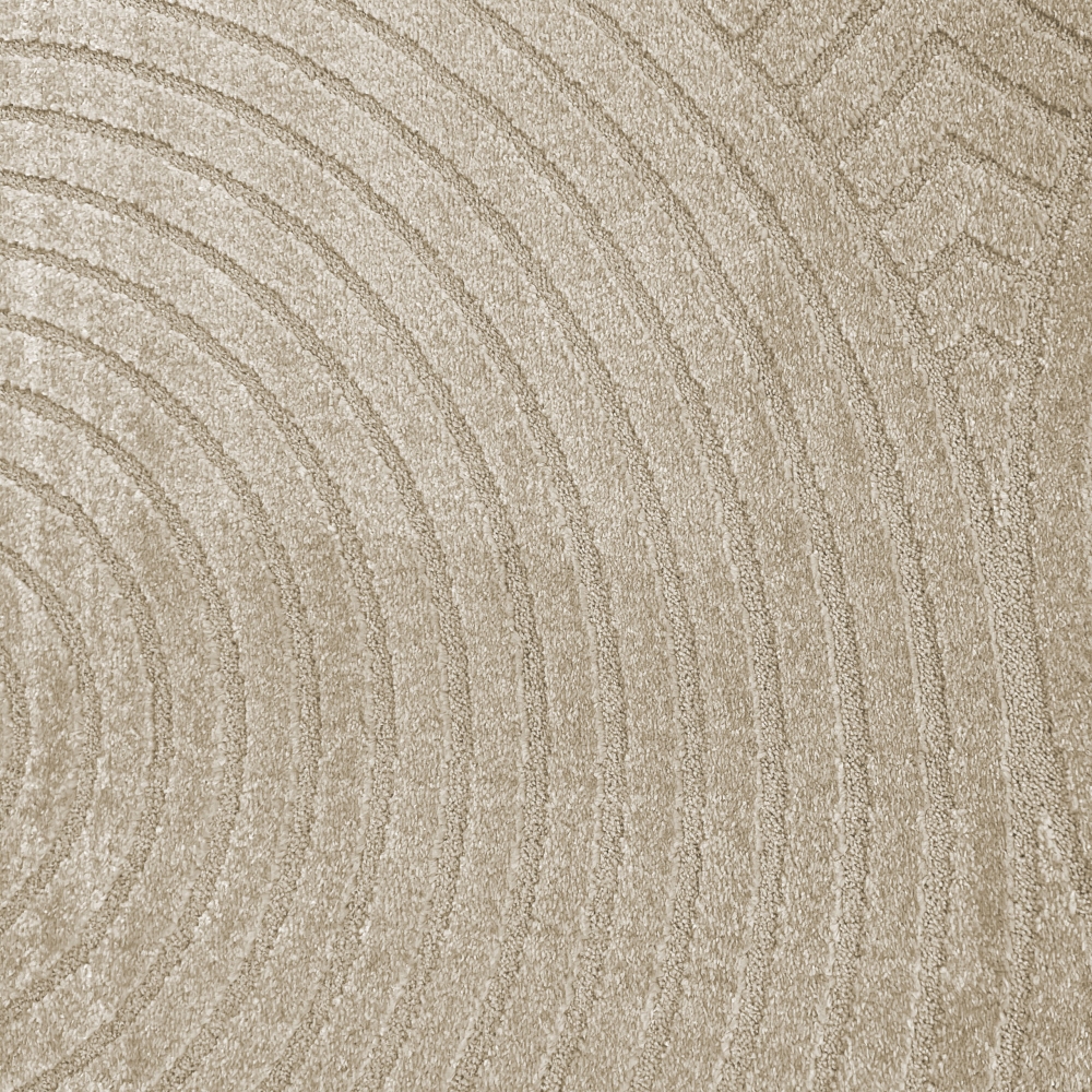 Moderner Teppich mit geometrischem Bogenmuster Stilvoll in Beige