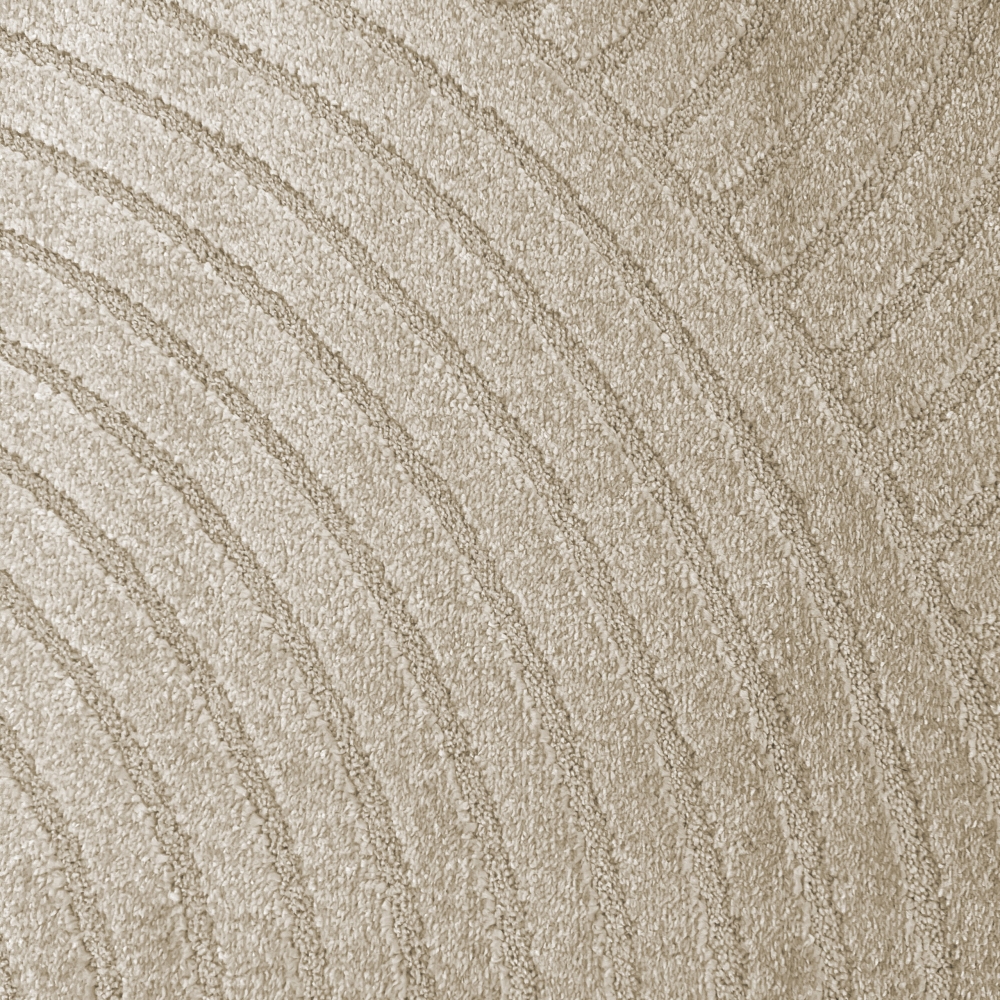 Moderner Teppich mit geometrischem Bogenmuster Stilvoll in Beige